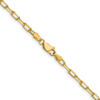 14k 3.0mm Solid Beveled Paperclip Chain-PEN343-20
