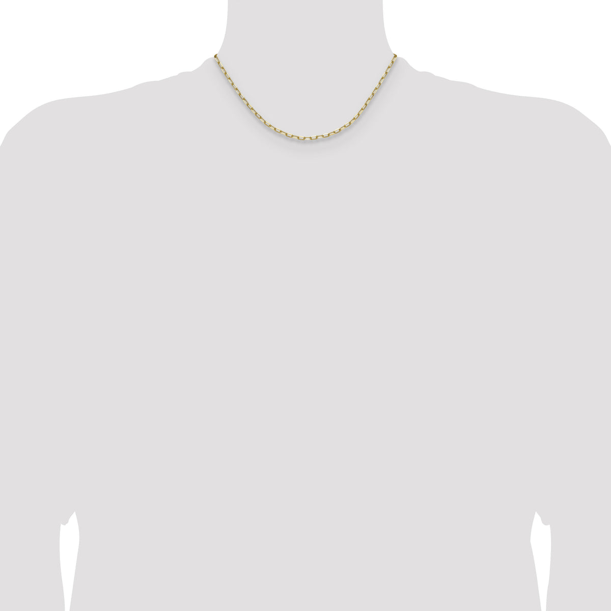 14k 3.0mm Solid Beveled Paperclip Chain-PEN343-16