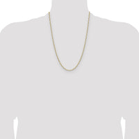 14k 3.0mm Solid Beveled Paperclip Chain-PEN343-24