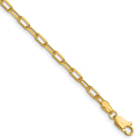 14k 3.0mm Solid Beveled Paperclip Chain-PEN343-8