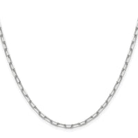 14k White Gold 3.0mm Solid Beveled Paperclip Chain-PEN343W-30