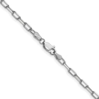 14k White Gold 3.0mm Solid Beveled Paperclip Chain-PEN343W-26