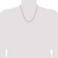 14k White Gold 3.0mm Solid Beveled Paperclip Chain-PEN343W-20
