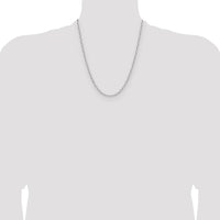 14k White Gold 3.0mm Solid Beveled Paperclip Chain-PEN343W-22