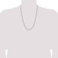 14k White Gold 3.0mm Solid Beveled Paperclip Chain-PEN343W-24
