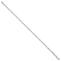 14k White Gold 3.0mm Solid Beveled Paperclip Chain-PEN343W-8