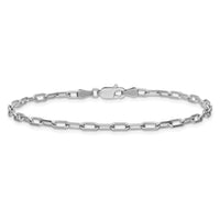 14k White Gold 3.0mm Solid Beveled Paperclip Chain-PEN343W-8
