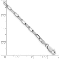 14k White Gold 3.0mm Solid Beveled Paperclip Chain-PEN343W-8