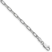 14k White Gold 3.0mm Solid Beveled Paperclip Chain-PEN343W-30