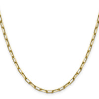 14k 3.5mm Solid Beveled Paperclip Chain-PEN344-26