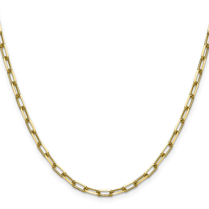 14k 3.5mm Solid Beveled Paperclip Chain-PEN344-30