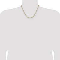 14k 3.5mm Solid Beveled Paperclip Chain-PEN344-18