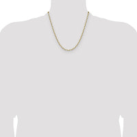 14k 3.5mm Solid Beveled Paperclip Chain-PEN344-20