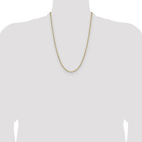 14k 3.5mm Solid Beveled Paperclip Chain-PEN344-24