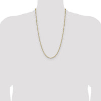 14k 3.5mm Solid Beveled Paperclip Chain-PEN344-26