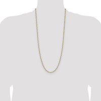 14k 3.5mm Solid Beveled Paperclip Chain-PEN344-30