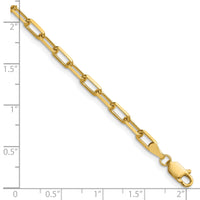 14k 3.5mm Solid Beveled Paperclip Chain-PEN344-7