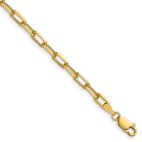 14k 3.5mm Solid Beveled Paperclip Chain-PEN344-8