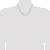 14k White Gold 3.5mm Solid Beveled Paperclip Chain-PEN344W-18