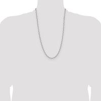 14k White Gold 3.5mm Solid Beveled Paperclip Chain-PEN344W-26