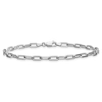 14k White Gold 3.5mm Solid Beveled Paperclip Chain-PEN344W-7
