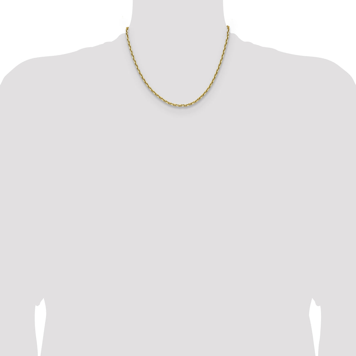 14k 3.90mm D/C French Link Chain-PEN346-18