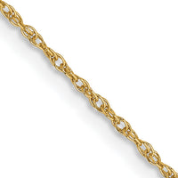 14k .8mm Light-Baby Rope Chain-PEN3-22