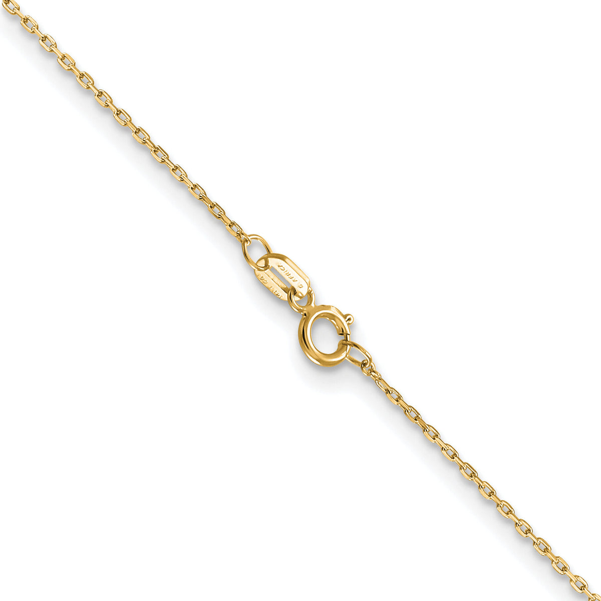 14k .8mm D/C Cable with Spring Ring Clasp Chain-PEN41-24