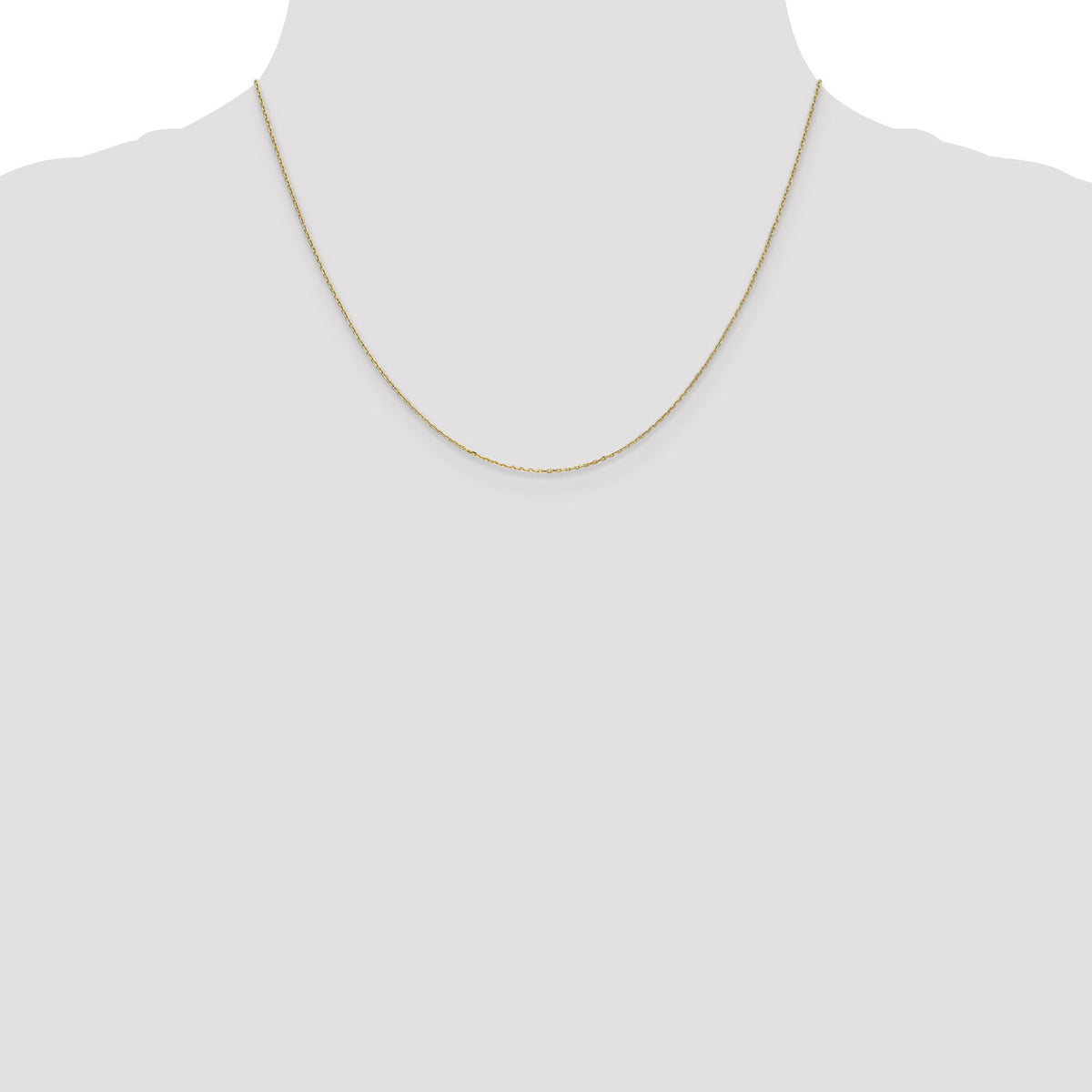 14k .8mm D/C Cable with Spring Ring Clasp Chain-PEN41-18
