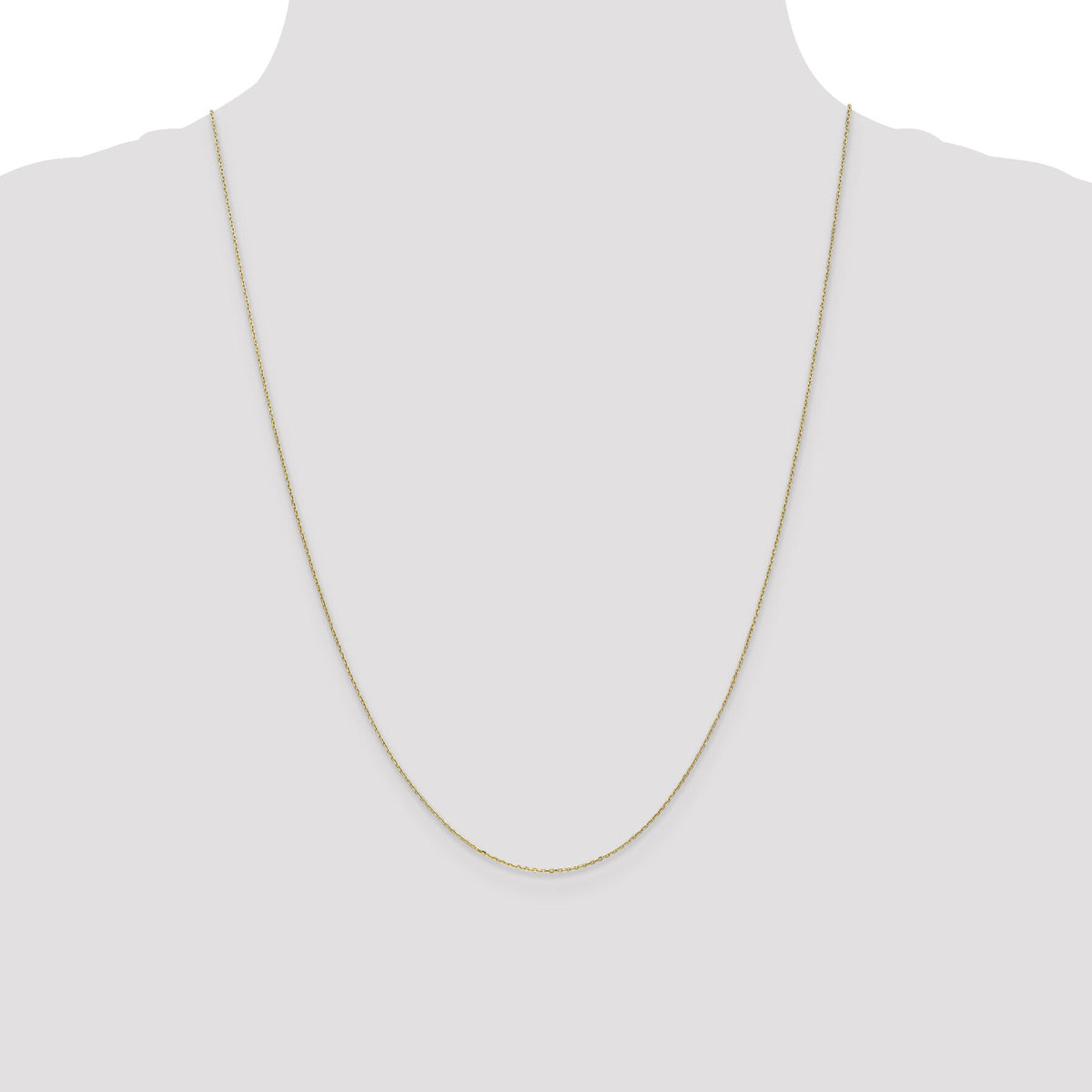 14k .8mm D/C Cable with Spring Ring Clasp Chain-PEN41-24