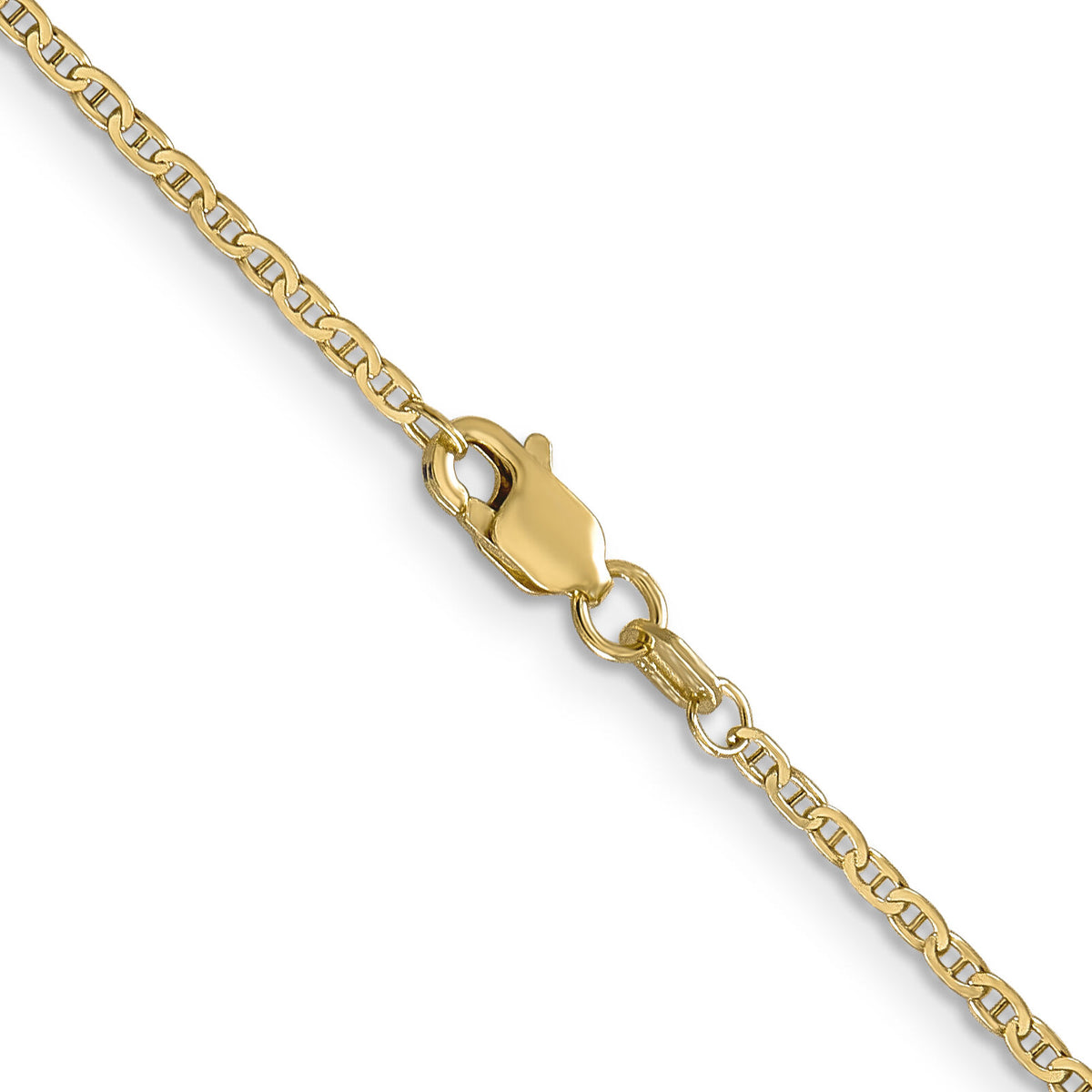 14k 1.5mm Lightweight Flat Anchor Link Pendant Chain-PEN50-16