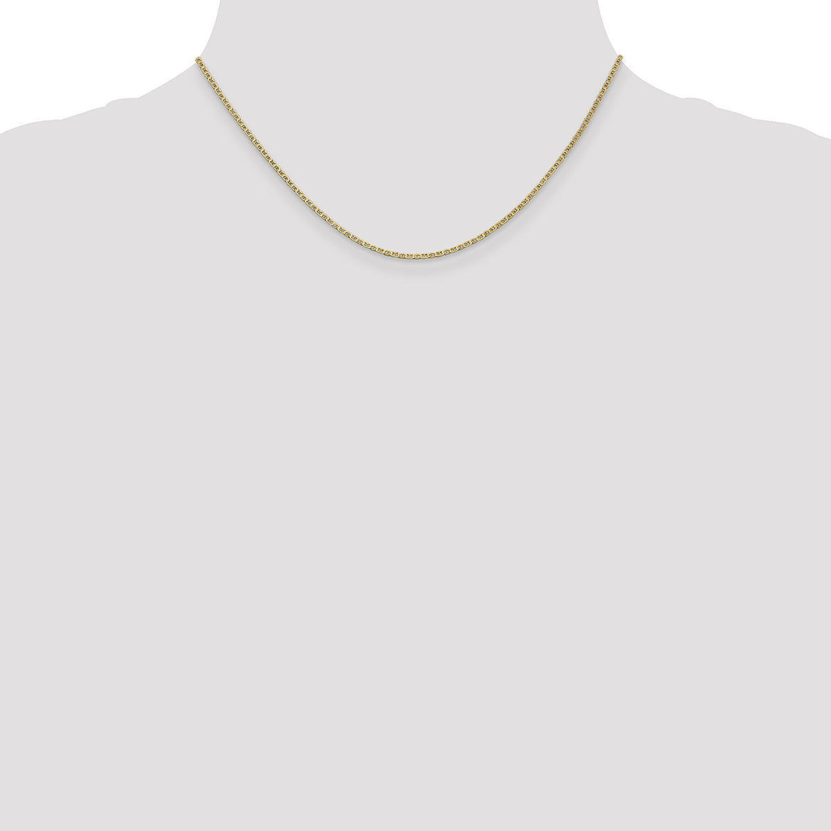 14k 1.5mm Lightweight Flat Anchor Link Pendant Chain-PEN50-16