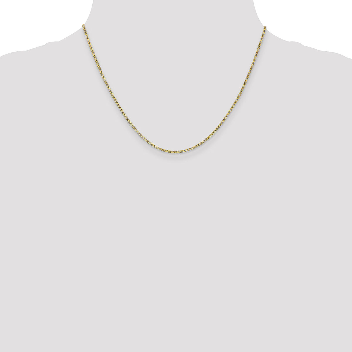 14k 1.5mm Lightweight Flat Anchor Link Pendant Chain-PEN50-18