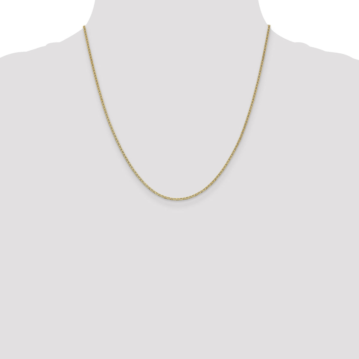 14k 1.5mm Lightweight Flat Anchor Link Pendant Chain-PEN50-20