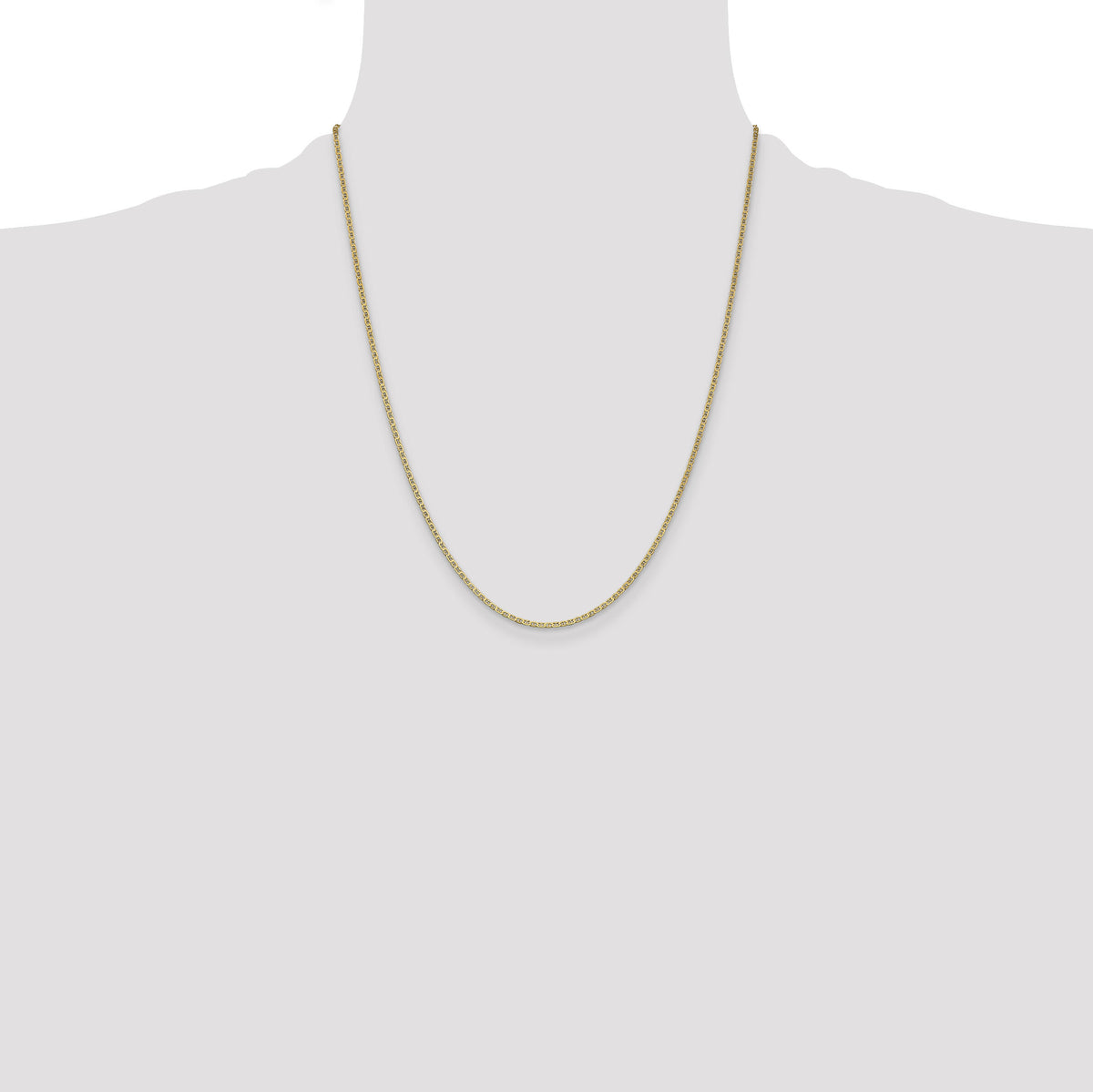 14k 1.5mm Lightweight Flat Anchor Link Pendant Chain-PEN50-22