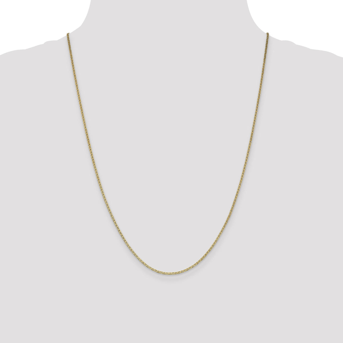 14k 1.5mm Lightweight Flat Anchor Link Pendant Chain-PEN50-24