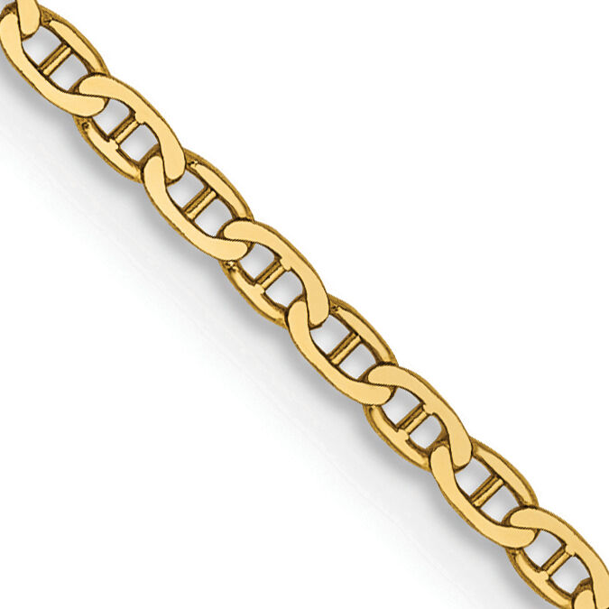 14k 1.5mm Lightweight Flat Anchor Link Pendant Chain-PEN50-22