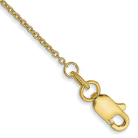 14k 1mm Round Open Link Cable Chain Anklet-PEN53-9