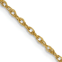 14k 1.3mm Heavy-Baby Rope Chain-PEN6-22