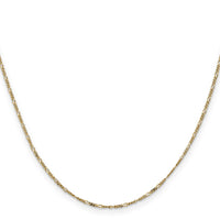 14k 1.25mm Flat Figaro Pendant Chain-PEN7-24