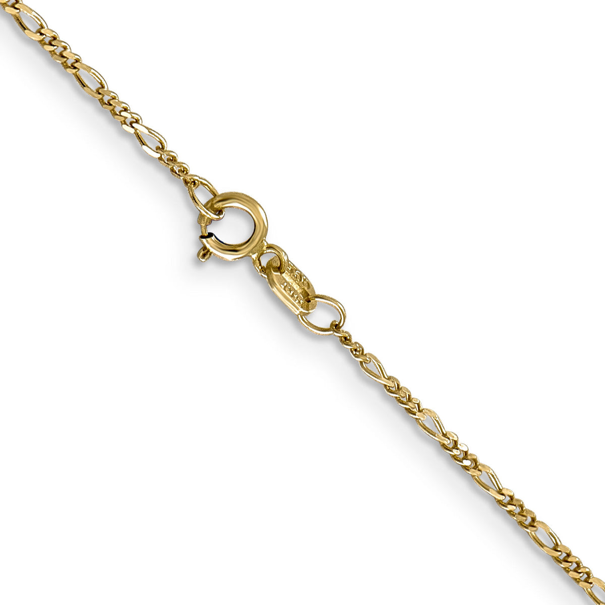 14k 1.25mm Flat Figaro Pendant Chain-PEN7-22