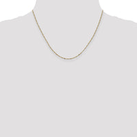 14k 1.25mm Flat Figaro Pendant Chain-PEN7-18