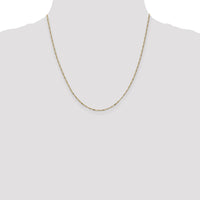 14k 1.25mm Flat Figaro Pendant Chain-PEN7-20