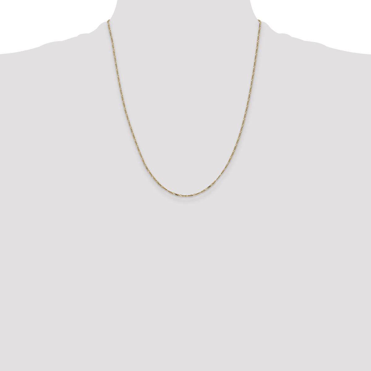 14k 1.25mm Flat Figaro Pendant Chain-PEN7-22
