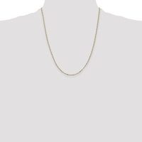 14k 1.25mm Flat Figaro Pendant Chain-PEN7-22