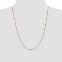 14k 1.25mm Flat Figaro Pendant Chain-PEN7-24