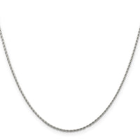 14k White Gold 1.25mm Round Parisian Wheat Chain-PEN70-20
