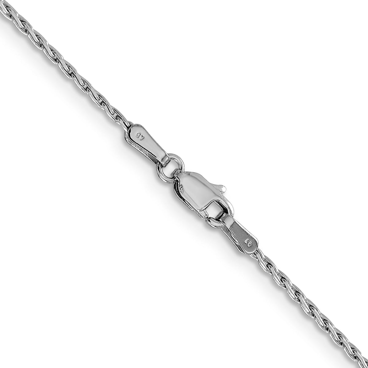 14k White Gold 1.25mm Round Parisian Wheat Chain-PEN70-24