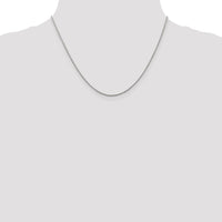 14k White Gold 1.25mm Round Parisian Wheat Chain-PEN70-18