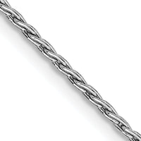 14k White Gold 1.25mm Round Parisian Wheat Chain-PEN70-16